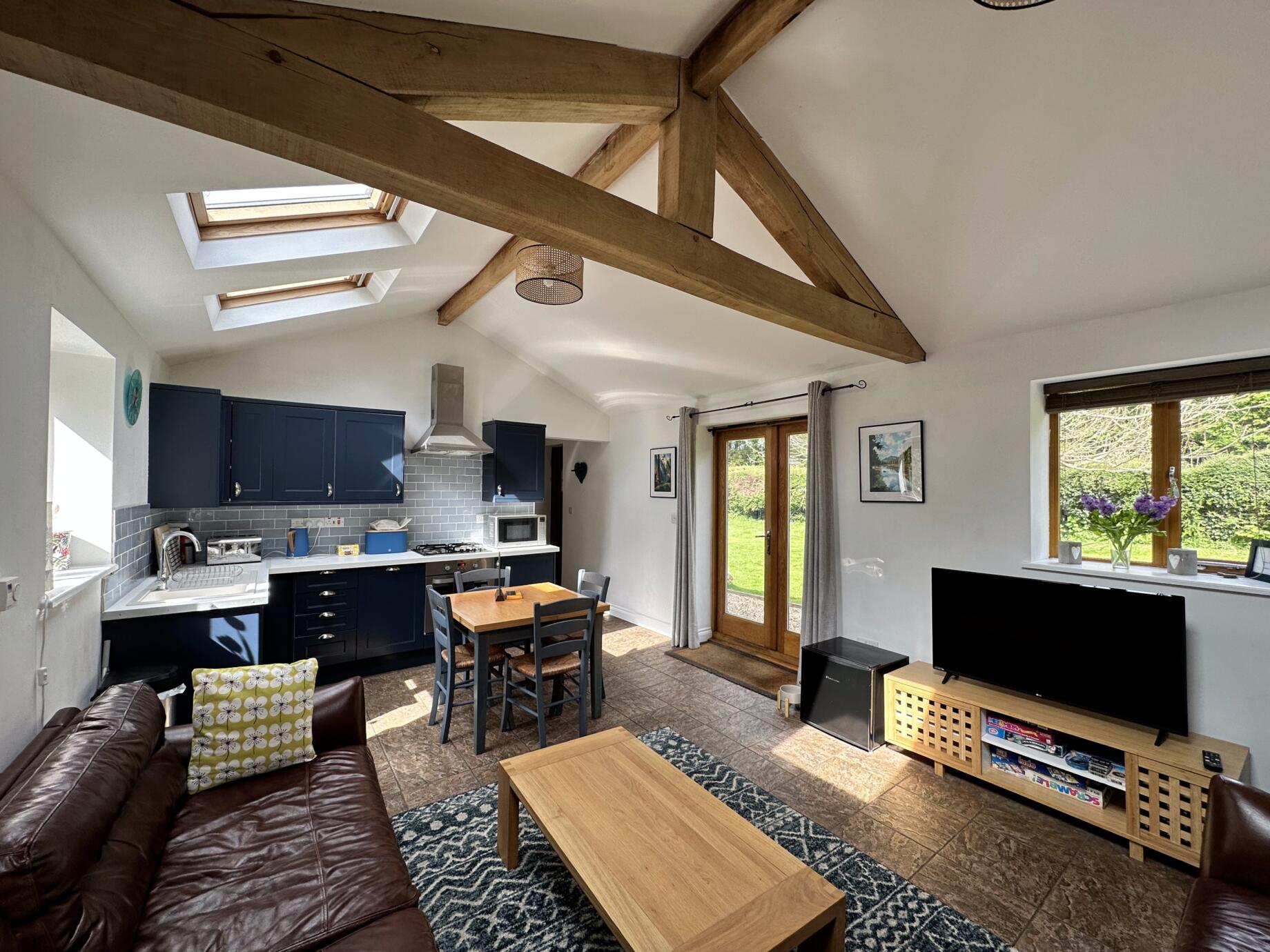 spacious living area luxury holiday let | forest of Dean Wye valley dog friendly hot tub sleep 2 to 4